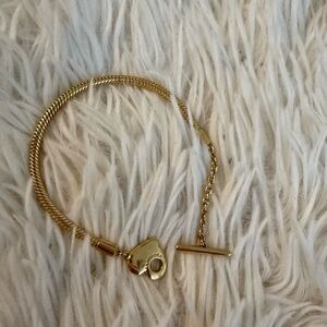 Pandora moments heart T-bar snake chain bracelet
